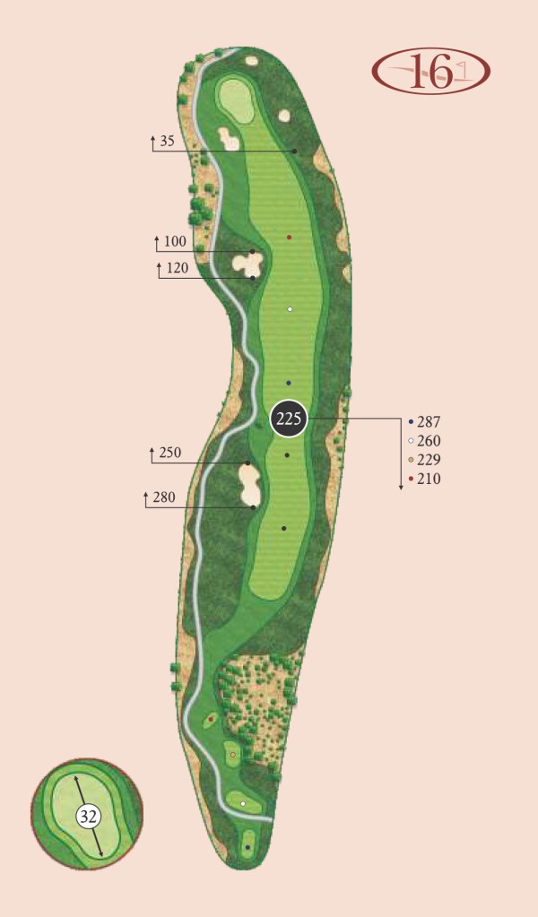 Canyons hole 16 layout